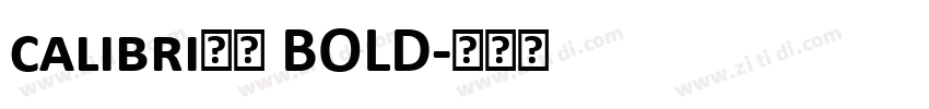 calibri字体 BOLD字体转换